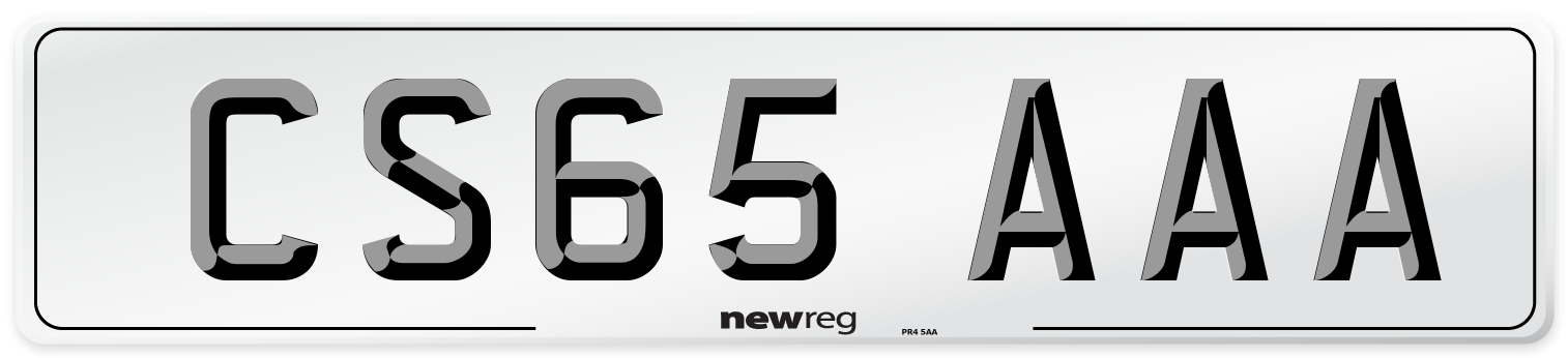 CS65 AAA Number Plate from New Reg
